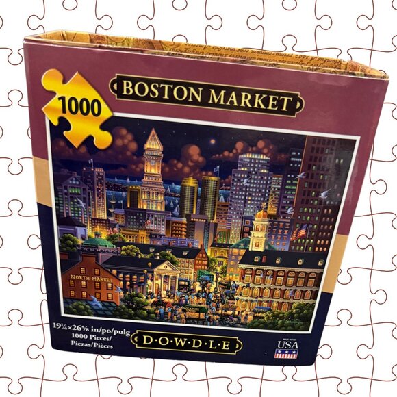 Dowdle “Boston Market” 1000-Piece Puzzle – Collectible Cityscape Series - Picture 1 of 1